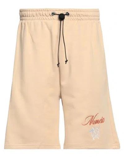 Numero 00 Man Shorts & Bermuda Shorts Beige Size M Cotton