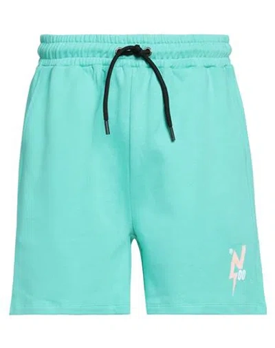 Numero 00 Man Shorts & Bermuda Shorts Light Green Size M Cotton