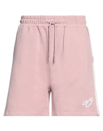 Numero 00 Man Shorts & Bermuda Shorts Pastel Pink Size L Cotton
