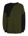 Numero 00 Man Sweater Military Green Size L Acrylic, Wool In Green