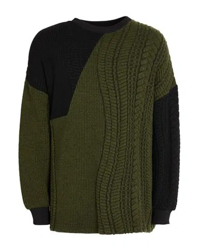 Numero 00 Man Sweater Military Green Size L Acrylic, Wool