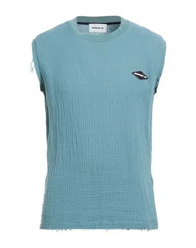 Numero 00 Man T-shirt Deep Teal Size M Cotton In Green