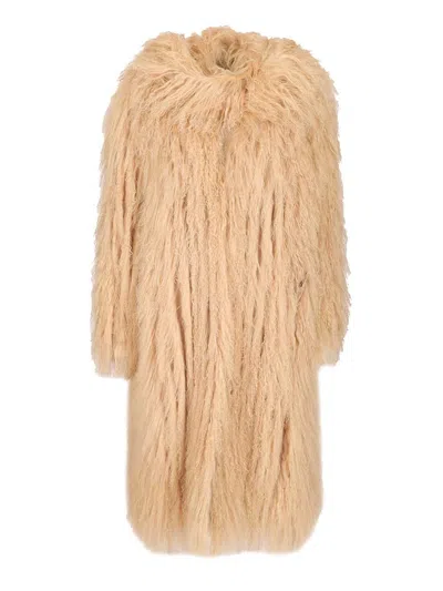 Numero Otto Mongolia Coats Beige In Brown