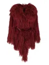 Numero Otto Mongolia Coats Bordeaux In Red