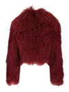 Numero Otto Mongolia Coats Bordeaux In Red