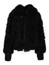 Numero Otto Shearling Bomber Jacket In Black
