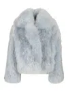 Numero Otto Short Jacket Coats Light Blue In Blue