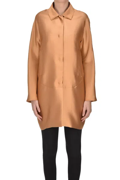 Numero Primo Taffetà Coat In Bronze