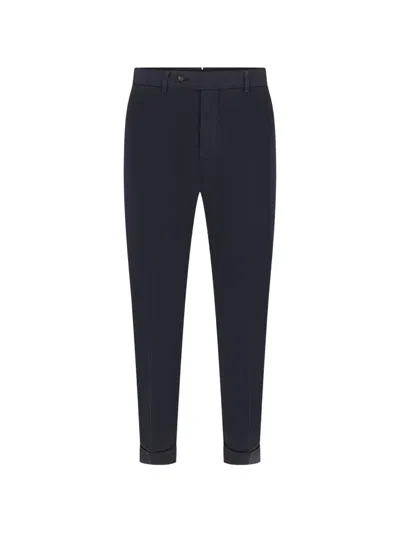 Numero00 Portofino Turn-up Trousers In Blue