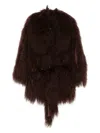 Numerootto Belted Fur Jacket In Brown