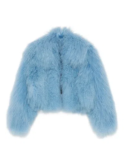 Numerootto Charlie Fur Jacket In Blue