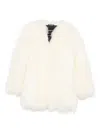 Numerootto Robyn Mongolian-fur Coat In Neutral