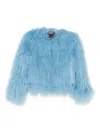 Numerootto Sheepskin Long-sleeve Jacket In Blue