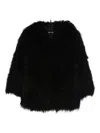 Numerootto Teddy-fleece Coat In Black