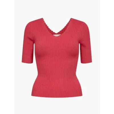 Numph Nuayelet Ss Pullover In Red