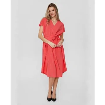 Numph Nuessy Dress In Red