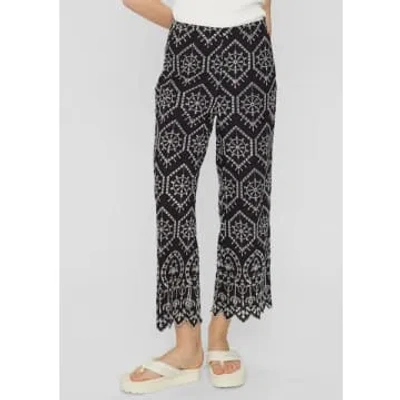 Numph Nuevelyn Cropped Pants In Black