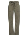 Numph Nümph Woman Pants Military Green Size 6 Cotton, Elastane