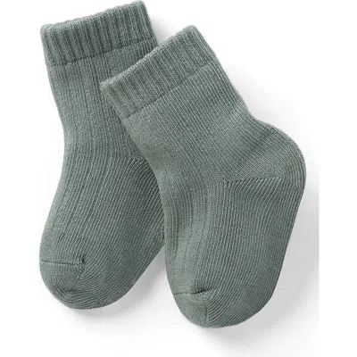 Nuna Kids'  Cotton Blend Crew Socks In Green