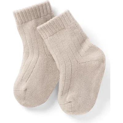 Nuna Kids'  Cotton Blend Crew Socks In Neutral