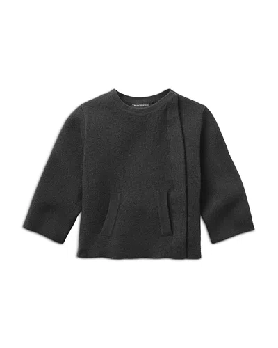 Nuna Unisex Cashmere Blend Asymmetric Sweater - Baby, Little Kid In Black