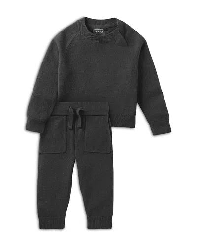 Nuna Unisex Cashmere Top & Pants Set - Baby, Little Kid In Black