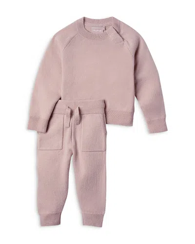 Nuna Unisex Cashmere Top & Pants Set - Baby, Little Kid In Pink