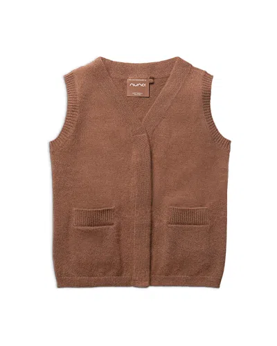 Nuna Unisex Cashmere Vest - Baby, Little Kid In Brown