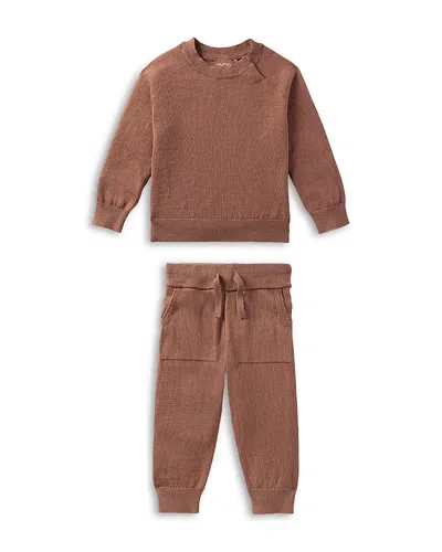 Nuna Unisex Cashmere Top & Pants Set - Baby, Little Kid In Brown