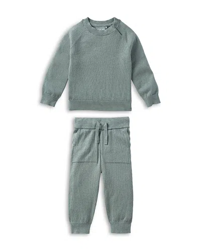 Nuna Unisex Cotton Top & Pants Set - Baby, Little Kid In Green