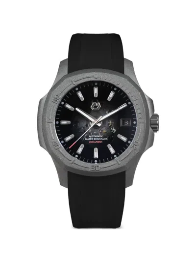Nuncier N200 Gunmetal Translucent 40.5mm Watch In Black