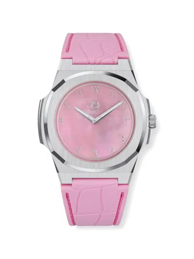 Nuncier Steel Pink Mop 38mm Watch