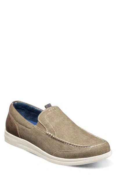 Nunn Bush Brewski Organic Cotton Slip-on Sneaker- Wide Width Available In Stone