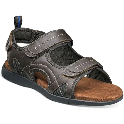 Nunn Bush Bush Rio Grande Mens Flats Slip On Ankle Strap In Brown