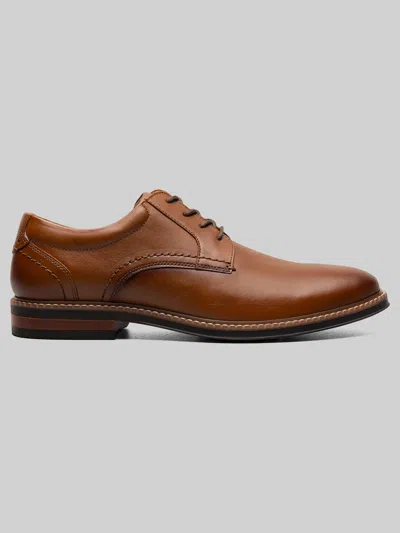 Nunn Bush Calderone Plain Toe Oxfords Cognac - Size: 8 Wide In Brown