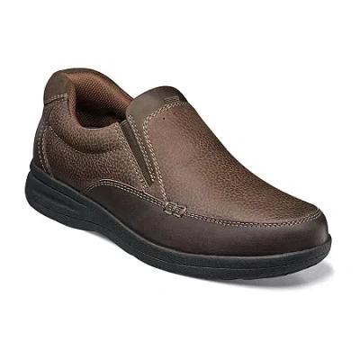Nunn Bush Cam Mens Moc Slip-on Shoe-wide Width In Brown