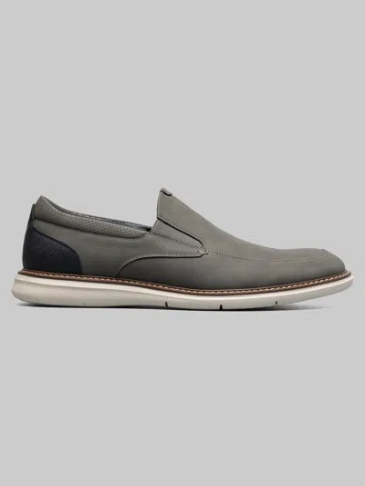 Nunn Bush Chase Casual Moc Toe Slip-on Shoes In Gray