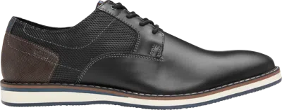 Nunn Bush Circuit Leather Plain Toe Oxfords In Black