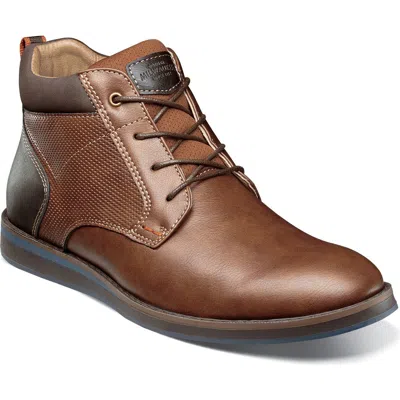 Nunn Bush Circuit Plain Toe Chukka Boot In Cognac