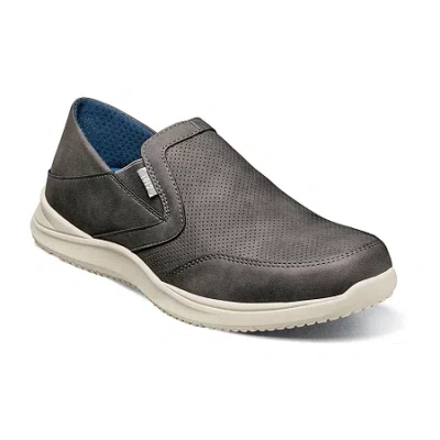 Nunn Bush Conway Mens Moc Closed Toe Slip-on Shoe In Gray