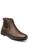 Nunn Bush Delton Plain Toe Chelsea Boot In Brown