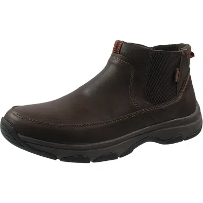 Nunn Bush Excavate Mts Mens Padded Insole Faux Leather Chelsea Boots In Brown