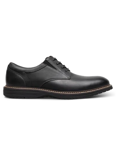 Nunn Bush Griff Leather Plain Toe Oxfords In Black