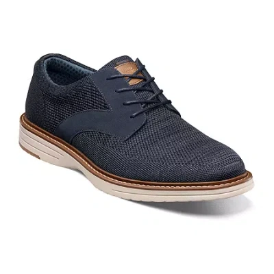 Nunn Bush Griff Mens Round Closed Toe Oxford Shoes In Blue