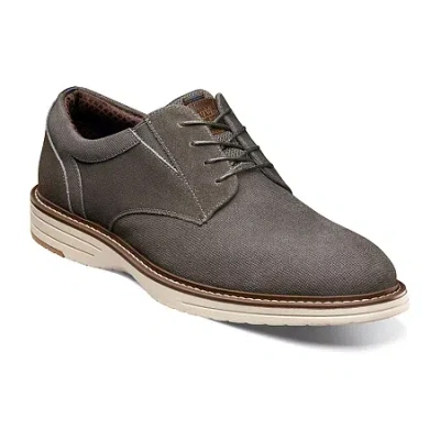 Nunn Bush Griff Mens Round Closed Toe Oxford Shoes In Gray