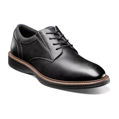 Nunn Bush Griff Plain Mens Round Closed Toe Oxford Shoes In Black