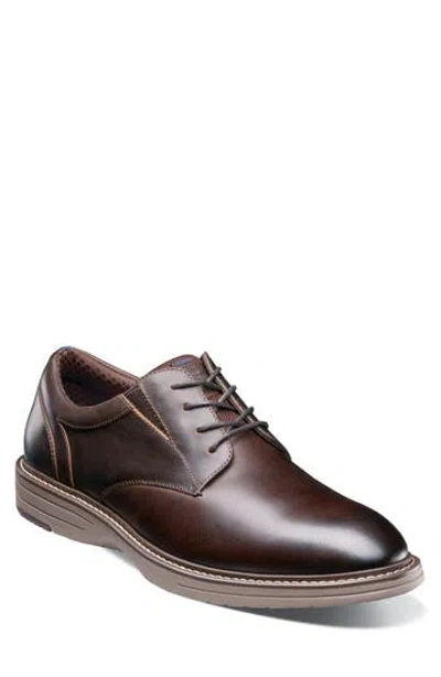 Nunn Bush Griff Plain Toe Derby In Brown Multi