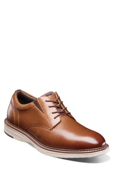 Nunn Bush Griff Plain Toe Derby In Cognac Multi