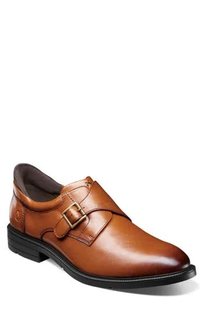 Nunn Bush Hero Plain Toe Monk Shoe In Brown