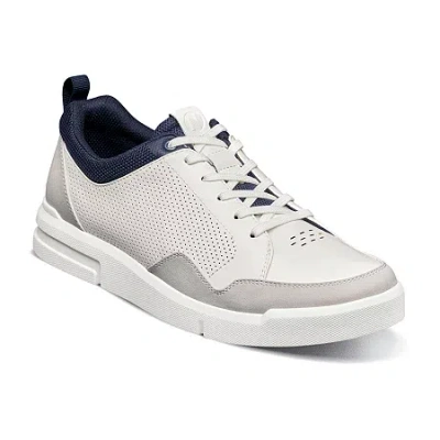 Nunn Bush Kore City Rally Lace Mens Moc Closed Toe Oxford Shoes In White